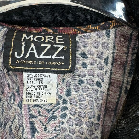 More Jazz Women Floral Print Button Up Shirt Dress Long Sleeve Size 16 Boho Core - Picture 7 of 11